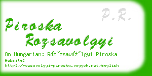 piroska rozsavolgyi business card